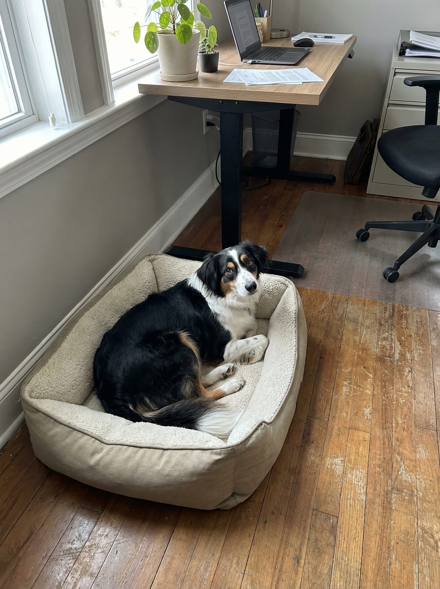 Bürohund bei DR-Automation – Chief Happiness Officer im KI-Automatisierungsbüro Büdingen